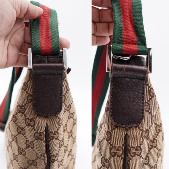 G16❤️ Gucci GG Canvas Sherry line half-moon Large - Picture 11 of 17